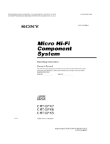 Sony CMT-GPX6 User manual