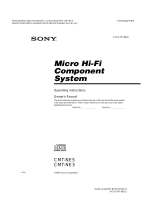 Sony CMT-NE3 - Micro Hi Fi Component System User manual