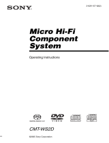 Sony CMT-WS2D User manual