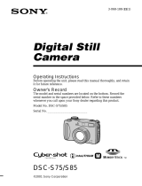Sony CYBER-SHOT DSC-S75/S85 User manual