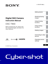 Sony Cyber-shot DSC-T900 User manual