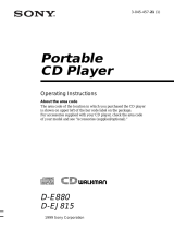 Sony D-E880 User manual