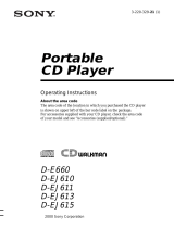 Sony D-E660 User manual