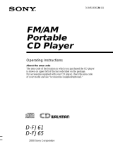 Sony D-FJ61 D-FJ65 User manual
