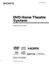 Sony DAV-FX100W User manual