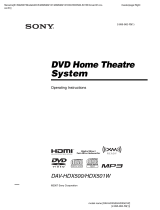 Sony DAV-HDX500 User manual