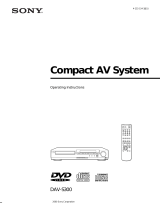 Sony DAV S300 User manual