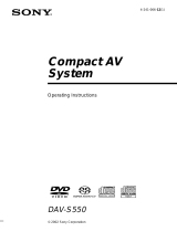 Sony DAV-S550 User manual