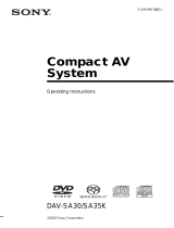 Sony DAV-SA30/SA35K User manual