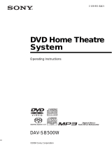 Sony DAV-SB500W User manual