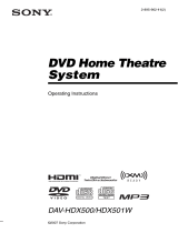 Sony DAVHDX500 User manual