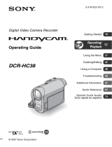 Sony DCRHC38 User manual