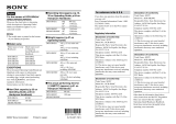 Sony DCR-SR200 Important information
