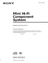 Sony DHC-MD313 User manual