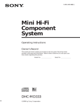 Sony DHC-MD333 User manual