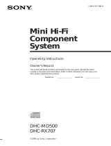 Sony DHC-MD500 User manual