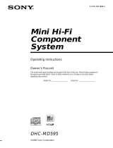 Sony DHC-MD595 User manual