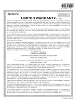 Sony DMX-DVD Warranty