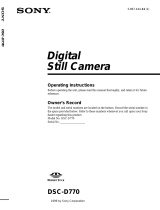 Sony Cyber Shot DSC-D770 User manual