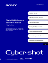 Sony Cyber Shot DSC-G3 User manual