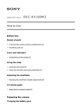 Sony Cyber Shot DSC-RX100 M3 User guide