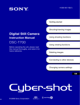Sony Cyber Shot DSC-T700 User manual