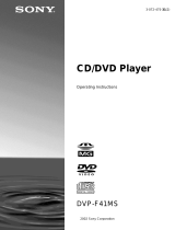 Sony DVP-F41MS User manual