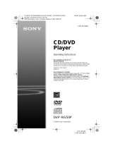 Sony DVP-NS50P/B - Dvd/cd Player User manual