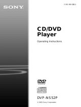 Sony DVP-NS52P User manual