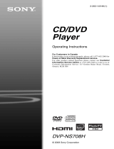 Sony DVP-NS708H User manual