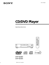 Sony DVP-S533D User manual