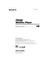 Sony CA600X User manual