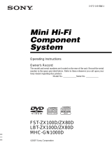 Sony FST-ZX100D User manual