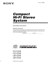 Sony FST-ZX8 User manual