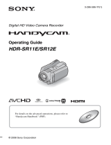 Sony HDR-SR12E User manual