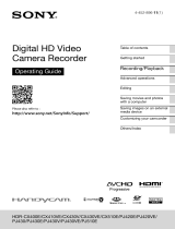 Sony HDR-PJ430E Operating instructions