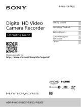 Sony HDR-PJ810EB Owner's manual