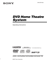 Sony DAV-HDX265 User manual