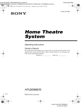 Sony HT-DDW870 User manual