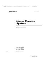 Sony HT-SS1200 User manual