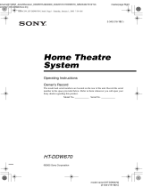 Sony HTDDW670 User manual