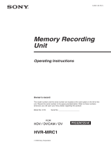 Sony HVR-MRC1 User manual