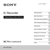 Sony ICD-PX312M User manual