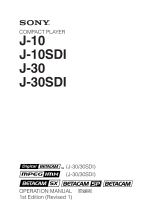 Sony J-10 User manual