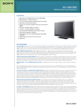 Sony KDL-W6W3000 User manual