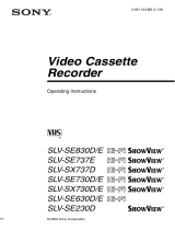 Sony SLV-SE630D User manual