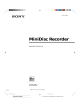 Sony MDS-E52 User manual