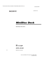 Sony MDS-JE480 User manual