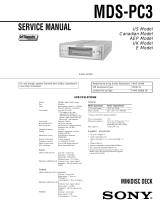 Sony MDS-PC3 User manual