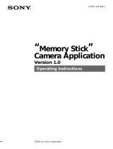 Sony Memory Stick Camera Application Version 1.0 User manual